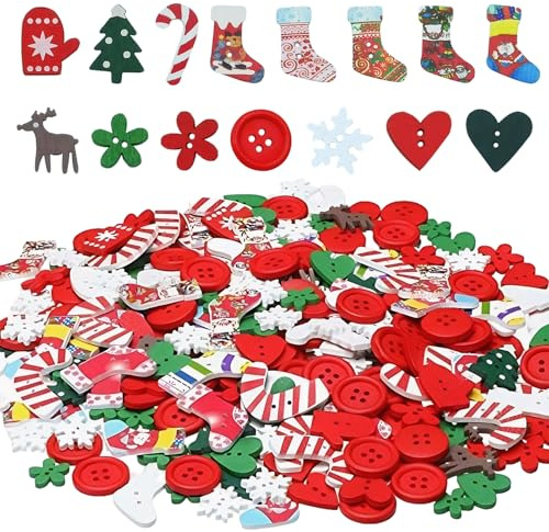 Hpbaggy 100 Stück Weihnachten Holz Streudeko Deko Konfetti, Klein Holz Konfetti, Mini Holzdeko, Rot, für Weihnachten deko Tischdeko DIY Handwerk