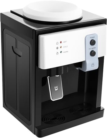 Distributore d'acqua elettrico da 500 W, fontana calda fredda, mini dispenser per acqua calda per ufficio, casa, 27 x 24 x 36 cm