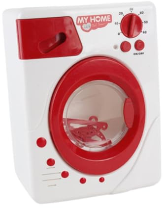 POXZSFX Electrodomésticos en Miniatura, Juego de rol de Juguete, Interruptor de presión, Lavadora, Juguete, iluminación educativa, Lavadora para niños,