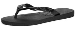 Havaianas - Top, Comfortable, Durable, and Lightweight Flip-Flops, Zori Style, with Non-Slip Sole, Adults Unisex, Black, 4.5/5