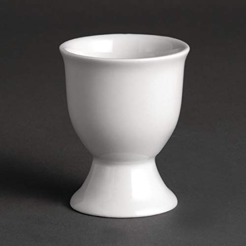 Olympia u814 huevera de porcelana, blanco (Pack de 12)