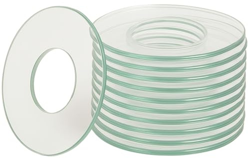 Biedermann & Sons Plain Glass Bobeches (Set of 12), Clear 2.75 Inch Drip Protectors, Slide On Wax Catchers, Fits 7/8 Inch Taper Candles, Rings for Candlesticks and Table Decor