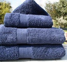 Navy Blue Bath Sheet 600gsm, Personalised with name