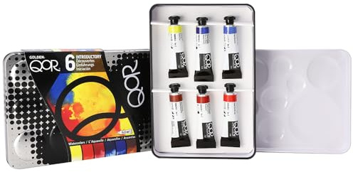 QoR Modern Watercolors - Aquarellfarbe - 11 ml - Einfuehrungs-Set mit 6 Farben