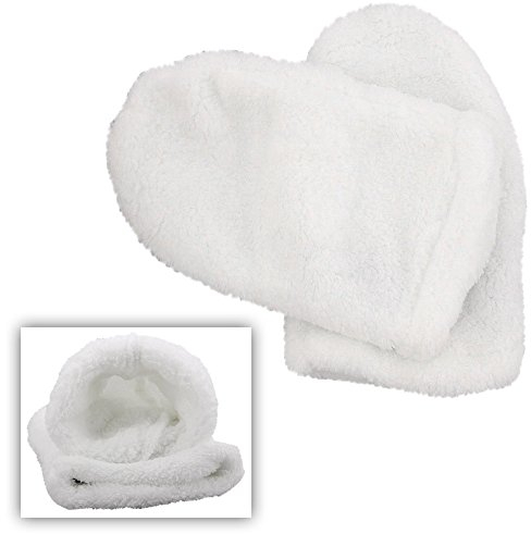Weiche Mikrofaser Paraffin-Bad Handschuhe, Kosmetex Silver Kosmetikhandschuhe, Wärmehandschuhe, weiß 1 Paar, Handschuh