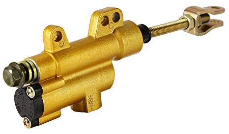 Qiilu Motorrad Hauptbremszylinder für Schmutz Pit Quad Bike Sportbike ATV - Hinten Fuß Bremse Pumpe