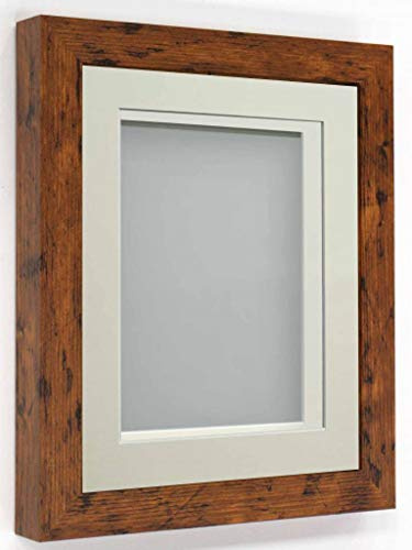 Rickman Box Frame Rustic with Ivory Mount, 12x10 for 10x8 inch