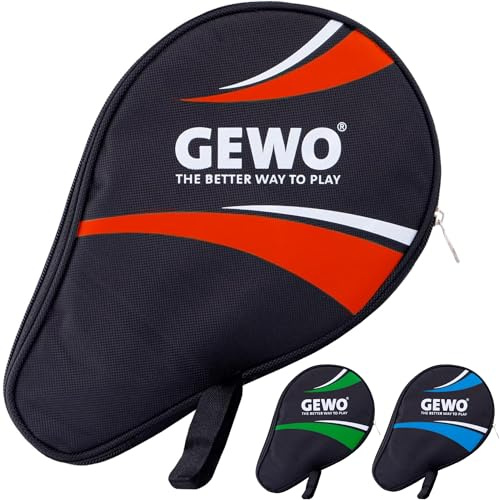 GEWO Rundhülle Master mit Ballfach - Robuste Tischtennisschläger-Hülle für einen Schläger und 3 Bälle - Tischtennis-Tasche mit gepolstertem Schlägerfach - Einzel-Tischtennisschläger-Tasche