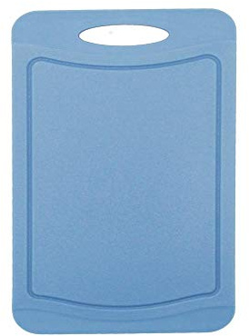Steuber Schneidebrett in der Farbe taubenblau aus PP/TPR, mit Antirutsch-Rand, Spülmaschinengeeignet, schont dank der Oberfläche die Messerklingen, Inkl. Saftrinne, Größe 29 x 20 cm, 10-054911