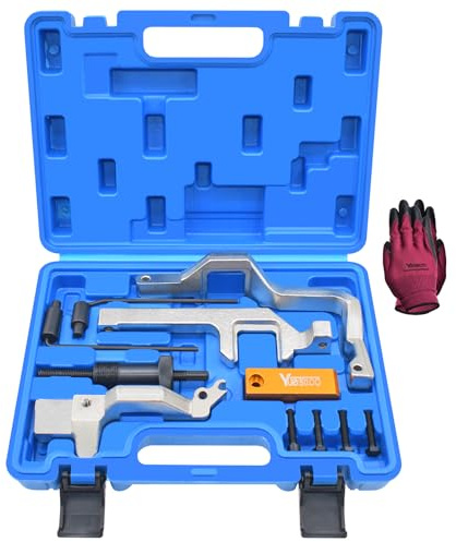 Yuesstloo Engine Camshaft Alignment Locking Timing Tool Kit Compatible with BMW Mini Cooper N12 N14 Citroen Peugeot N16 Engines, with Carrying Case & Gloves