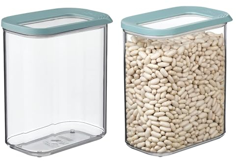 Mepal | 2-teiliges Set Vorratsdosen mit Deckel | Lebensmittelbehälter Rechteckige | Küchenorganizer aus Kunststoff | Vorratsbehälter Luftdicht | 2 x 1500 ml | Nordic Green
