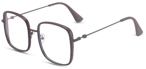 AOOLIA Blaulichtfilter Brille, Modebrille ohne Stärke für Damen Herren | Blue Light Glasses Quadratische Rahmen, Computerbrille UV-Schutz für Bildschirme