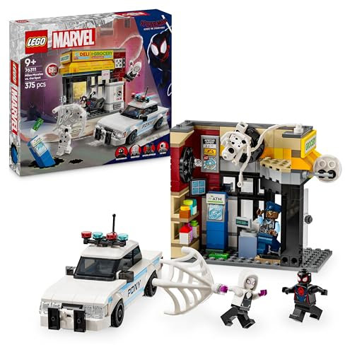 LEGO Marvel Spider-Verse: Miles Morales vs. The Spot - Super Heroes Playset with a Buildable Toy Car, 4 Minifigures & a Shop - Birthday Gift for 9 Plus Year Old Boys & Girls 76311