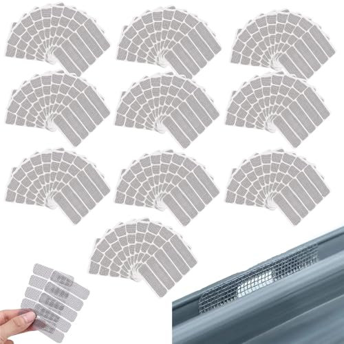 enseak Fliegengitter Lüftungsschlitze Fenster,einweg filterflicken für abflüsse,100 Stück Fliegennetz Reparaturset, Aufkleber Lüftungsschlitz Fenster, Lüftungsschlitze Fenster