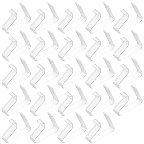 PXARMYYXGS 24 Pinzas para Manteles Transparentes, Clips Flexibles para Exterior, Sujeta Manteles para Mesas de 35-55 mm de Grosor, Ideal para Picnic, Jardín y Fiestas