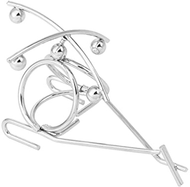 Toyvian Figurine Métal Oscillante Décor De Bureau avec Balancier Artisanat De Mini Hélicoptère pour Décoration Bureau Et Intérieur