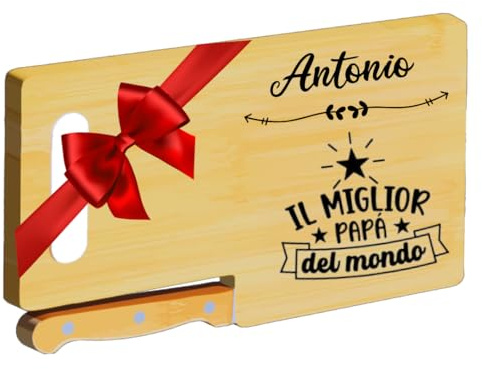 SBUGATTA| Regalo Festa Papà,Regalo per la Festa,Regalo Uomo 50 Anni, Tagliere da cucina Personalizzato, Regalo Compleanno, Idee Regalo,Regalo Natale,Regalo Uomo