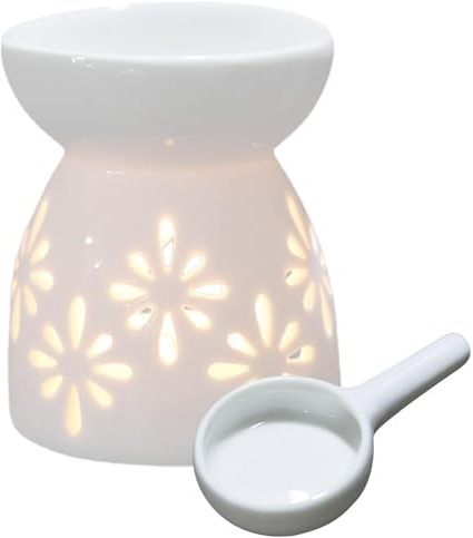 Quemador De Cera para Derretir, Quemador De Vela De Té De Cerámica De 50 Ml, Quemador De Aceite Perfumado Hueco, Portavelas Candelita, Estufa De Aromaterapia para Meditación Y Relajación