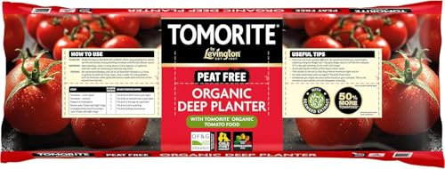 Tomorite Peat Free Deep Planter 46L – Vegetable Grow Bag for Tomatoes, Peppers & Salad Crops – Eco‑Friendly Peat‑Free Compost Infused Planter for Indoor & Outdoor Use