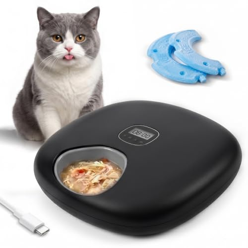 Pet Prime NEU Futterautomat für Katzen (Nassfutter) – 6 Mahlzeiten, Intellegent automatisch Feeder, Automatisierte Futterspender, 300ml Portionen, Kühlfunktion, 90-Tage-Akkulaufzeit, Auch für Hunde