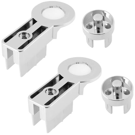 1 par de bisagras para mampara de bañera, izquierda y derecha, bisagras de ABS cromadas, soportes de ducha de 6 mm, juego de soportes de ducha de cristal de 6 mm