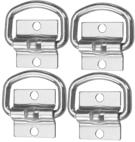 VALICLUD 4 Piezas Anclajes de Amarre D Ring Resistentes para Maleteros y Remolques Accesorios Versátiles de Sujeción de Carga para Camiones y Tráileres
