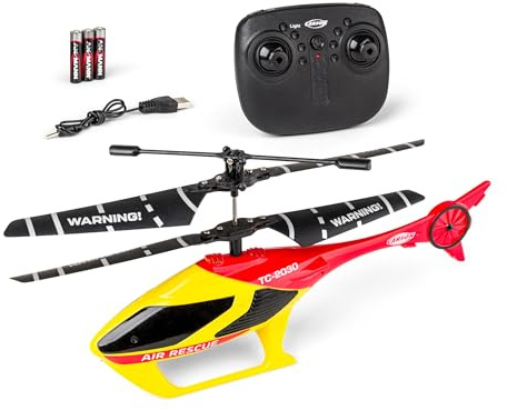 Carson Cyber Copter Rescue 2.4GHz 100% RTF - Helikopter, Hubschrauber, für Einsteiger, RC Heli, ferngesteuertes Spielzeug, Remote Controled