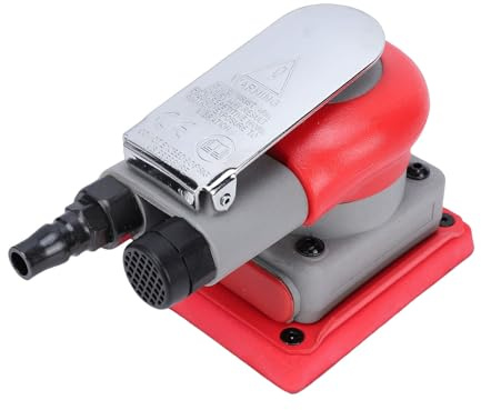 Xiuganpo Ponceuse Orbitale Aléatoire Pneumatique, Orbite de 5 Mm de Diamètre, Ponceuse à Paume Orbitale Aléatoire à Air de 10 000 Tr/min, Polisseuse Ergonomique à Vitesse Flexible