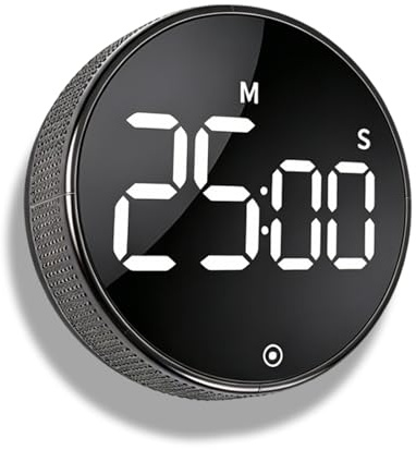 Temporizadores Digitales de Cocina,Temporizador Cocina Smart Timer, Pantalla LED Grande, temporizadores visuales, para Cocina, Fitness, Hornear, Estudiar, fácil para niños y Mayores