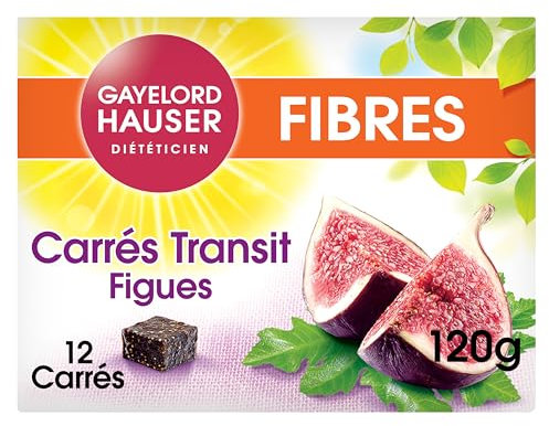 GAYELORD HAUSER - Carrés Transit Figues et Fibres - Spécial Transit - Source de Fibres - 12 Carrés - Paquet 120 g