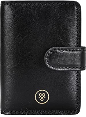 Personalisiert Maxwell-Scott Hochwertiger Leder Mini-Taschenkalender Alvito in Schwarz