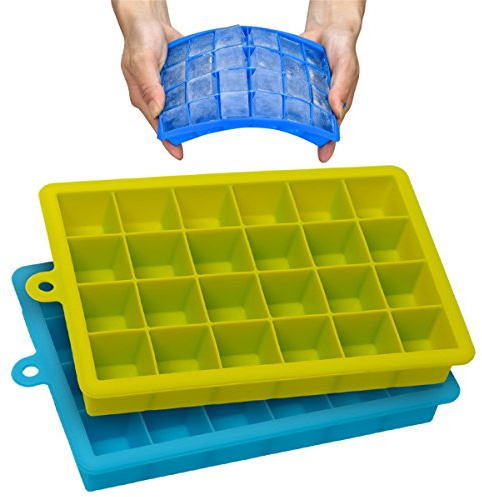AYI&AYEE Silicone Ice Cube Trays with Lids, 2 Pack 24 Cavity Molds for ice