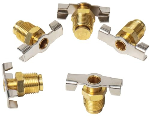 LTWFITTING New Brass Drain Cock 3/8 NPT Air Ride Suspension (Pack of 5)