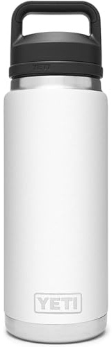 YETI Rambler 26 oz Bottle, Vacuum Insulated, Stainless Steel with Chug Cap, White