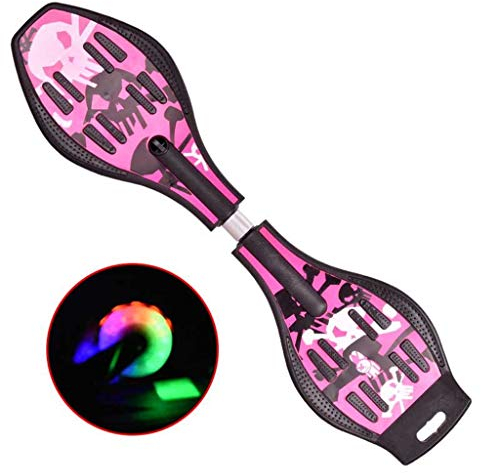 Caster Board Skateboards Deck Snake Board Professionelles Bright Caster Board Street Surfing Waveboard mit beleuchteten Rädern Outdoor Sporting Caster Board Kit ， Lager bis zu 220 lbs