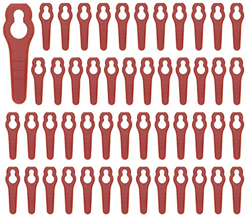 Create idea 50pcs Plastic Blades Replacement Compatible with Challenge MEH29 (900w) MEH929 Lawn Mower Cutting Cutters Cordless Grass Strimmer Trimmer