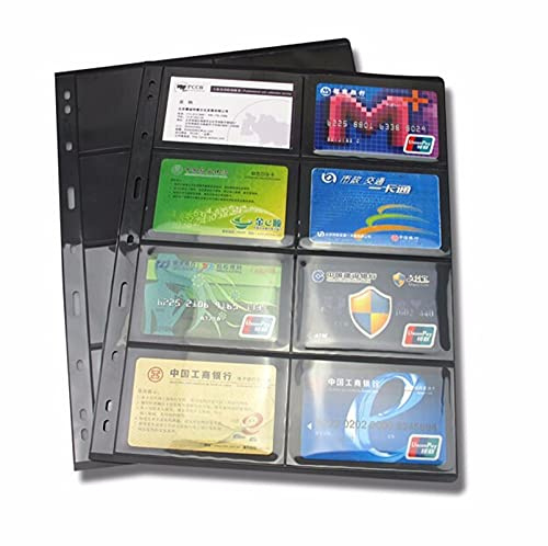 MUROAD Páginas de sellos para carpeta de álbumes de sellos, paquete profesional de 10 hojas (20 páginas), 10 hojas (20 páginas) para coleccionistas de sellos (8 rejillas)