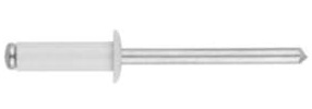 Rivets 4,8x10 mm blanc RAL 9003 ALU acier par 100