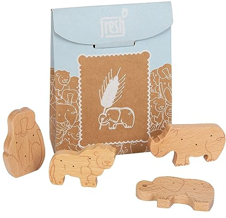 small foot Tierkekse fresh aus Holz, Zubehör für Kaufladen und Kinderküche, Rollenspielzeug ab 3 Jahren, 12353