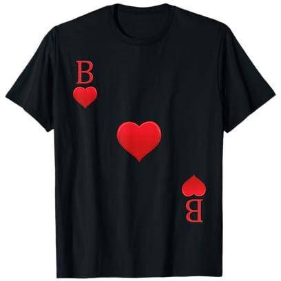 Spielkarte Herz Bube Poker Karten Fasching Karneval Kostüm T-Shirt