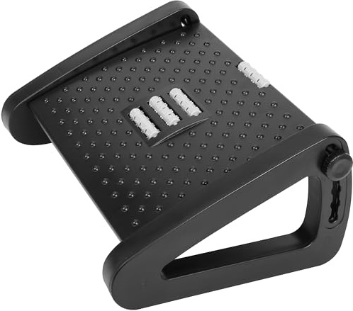 Belle Vous Poggiapiedi Scrivania - Appoggia Piedi Ergonomico ad Altezza Regolabile con Texture e Rullo Massaggiante - Sgabello Poggiapiedi per Casa, Ufficio, Gioco, Lavoro e per Alleviare Dolori