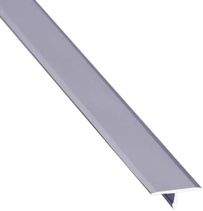 Übergangsprofil Ausgleichsprofil 1mm Stärke Bodenschiene Eingedrückt, Bodenübergangsstreifen Abdeckleisten Für Fußböden, Übergang Leiste Bodenleiste Aluminium Eloxiert, Eng Anliegend T-Profil