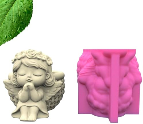 Moldes Maceta Hormigón Silicona 3D Gloryit 1 Pcs Silicona para Maceta Flores, Cemento Molde Silicona Maceta Molde,Macetas, Formas, Portalápices, Artesanía