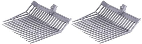 Marran Manure Fork Replacement, Pitchfork, Horse Manure Rake, for Picking Up Manure, Stable Waste Removal, Easy Install Easy to Use Grey,2pcs