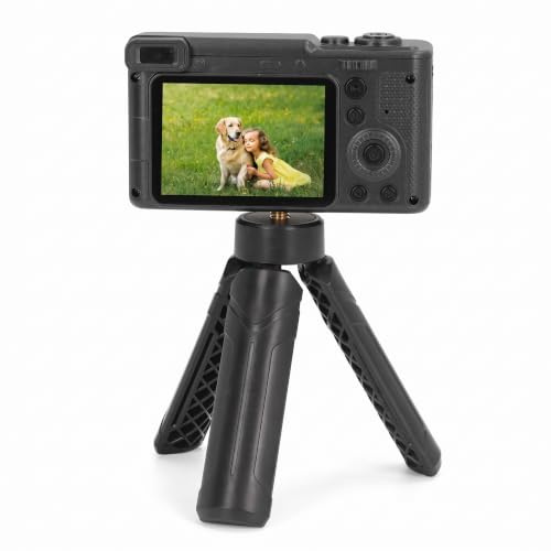 Bewinner Appareil Photo Numérique 4K HD - Étui Vintage 2,4 1080p, Zoom 8X, Double Caméra Avant/Arrière, Caméra Vlog Colorée pour Étudiants et Photographes