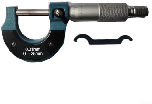 Oniissy Outside Micrometerm,Outer Diameter Micrometer High Precision Thread Scale Micrometer Machinist Tool For Measuring Tool(0-25mm)