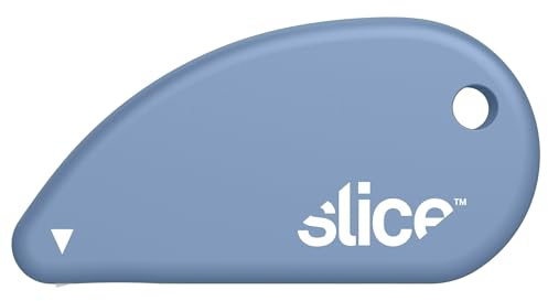Slice Micro Safety Cutter | Safe Ceramic Box Cutter Lasting 11x Longer Than Metal | Keychain Box Opener | 1 Pack | Sky