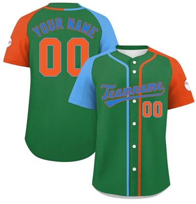 Generisch Personalisiert Atmungsaktiv Sporthemden Baseballtrikot Schnelltrocknend T-Shirt Individuelles Baseball Jersey Baseball Trikot Kurzarm Sportuniform Herren Damen Kinder Black Friday Angebote
