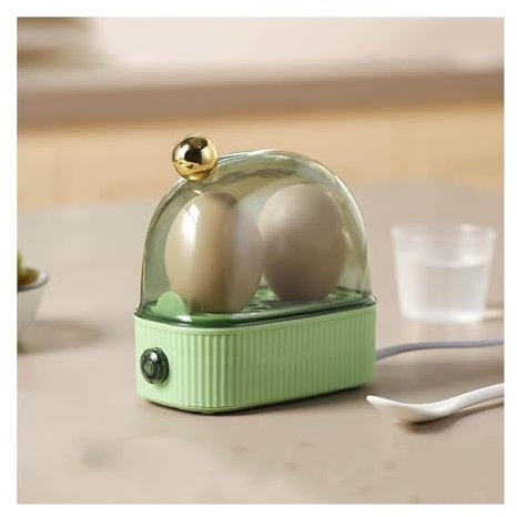 MVXBICIA Electric Egg Boiler - Automatic Cooker Rapid Egg Boiler - Multi-Function Electric Egg Cooker For One Person Breakfast - Cooks Two Eggs - Ideal For Dormitory And Household Use(W)