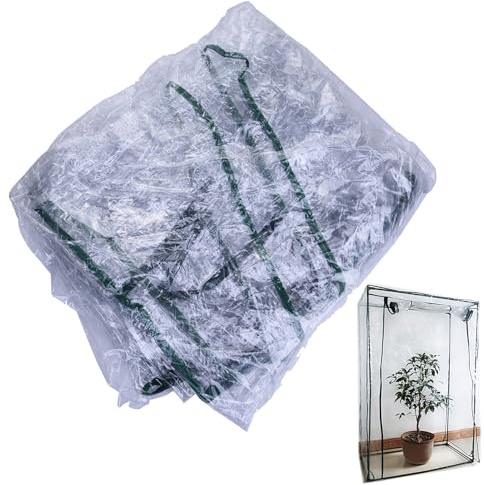 Sostituzione copertura per serra, copertura in PVC trasparente impermeabile, copertura per piante per tende da serra per piante da giardino all'aperto, fioriera, 100x50x150 cm (s-olo copertura in PVC)